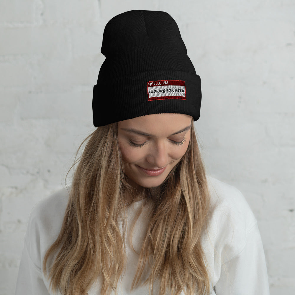 HELLO I'M LOOKING FOR BEER Beanie