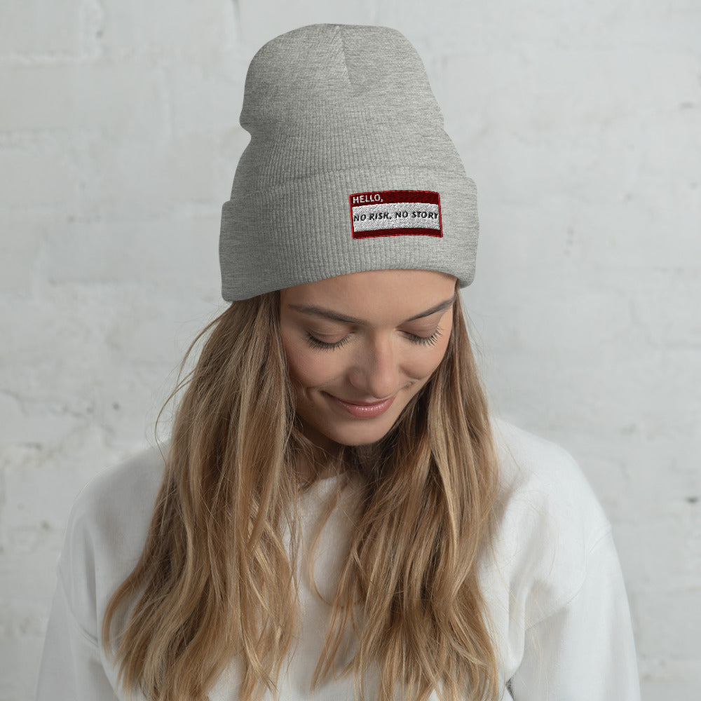 HELLO NO RISK, NO STORY Beanie