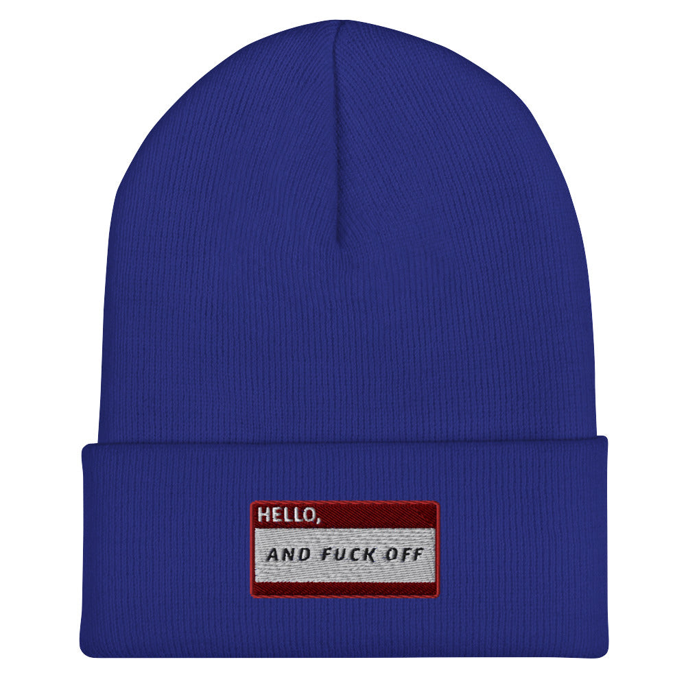 HELLO AND FUCK OFF Beanie