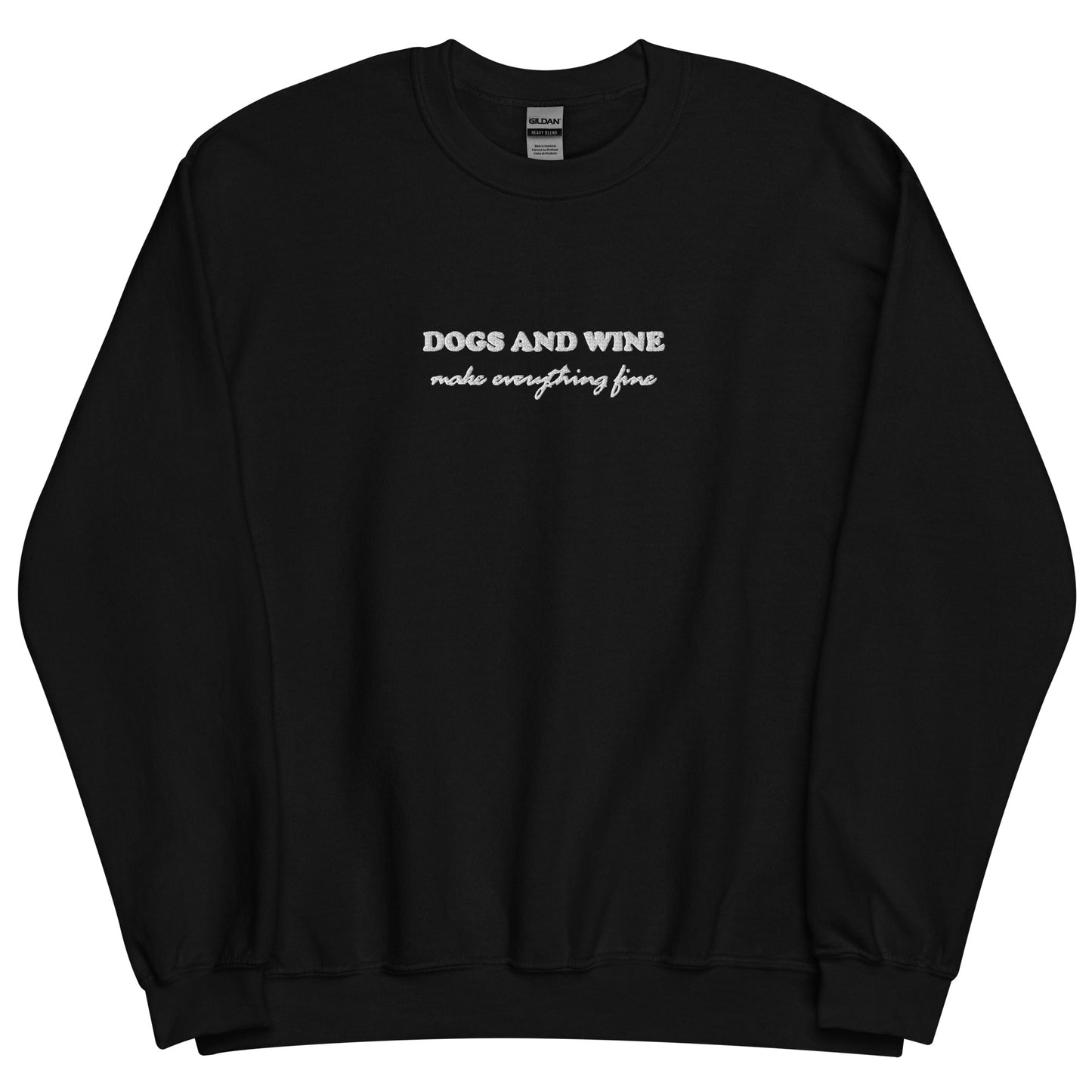 DOGS AND WINE - bestickter Sweater