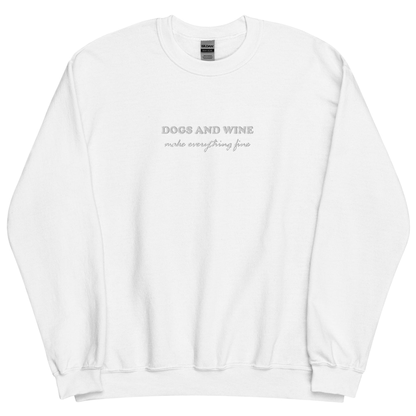 DOGS AND WINE - embroidered sweater