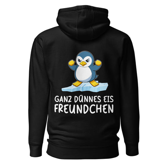 Dünnes Eis Pinguin - Hoodie Unisex Rückenprint