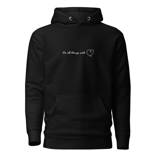 Do all things with love -  bestickter Hoodie