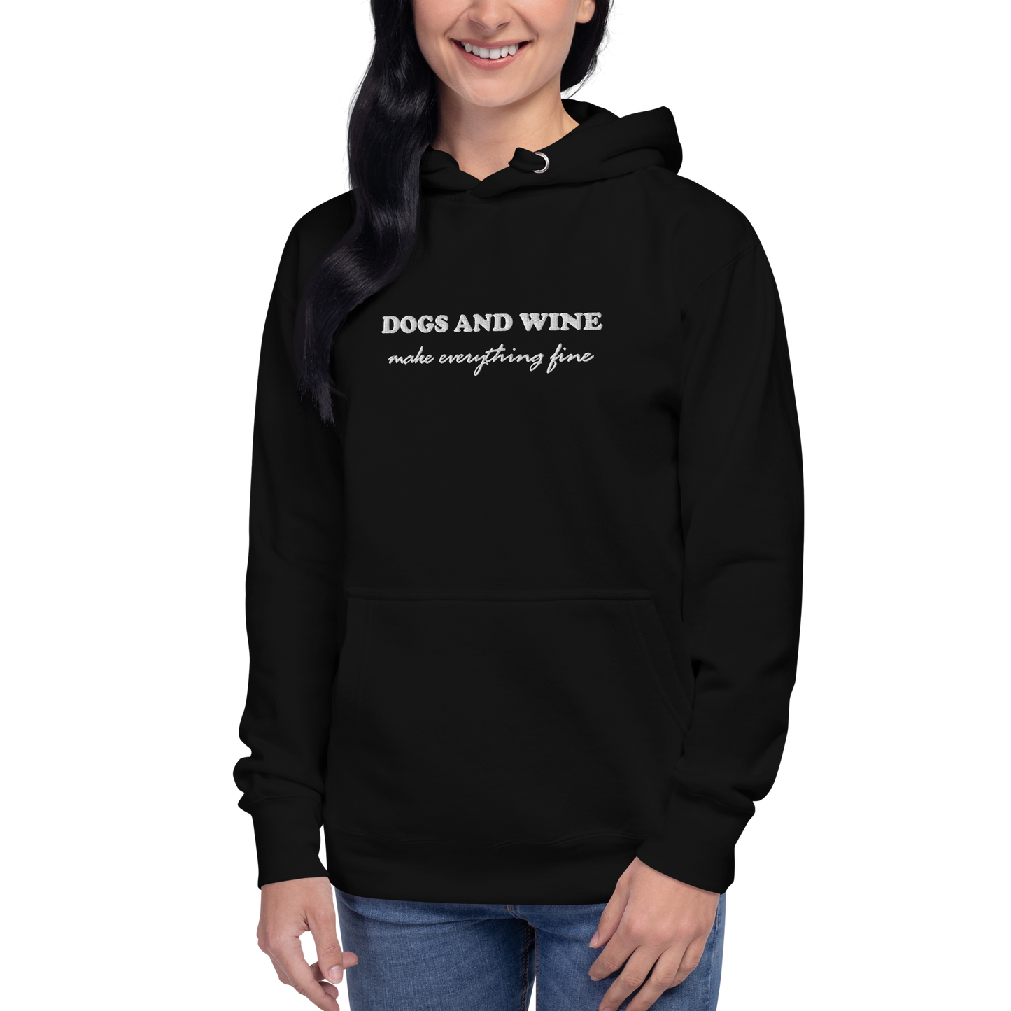 DOGS AND WINE - embroidered hoodie 