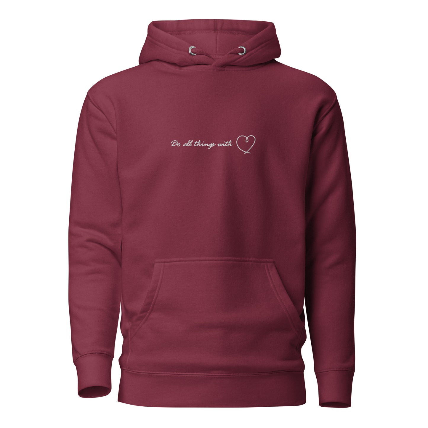 Do all things with love -  bestickter Hoodie