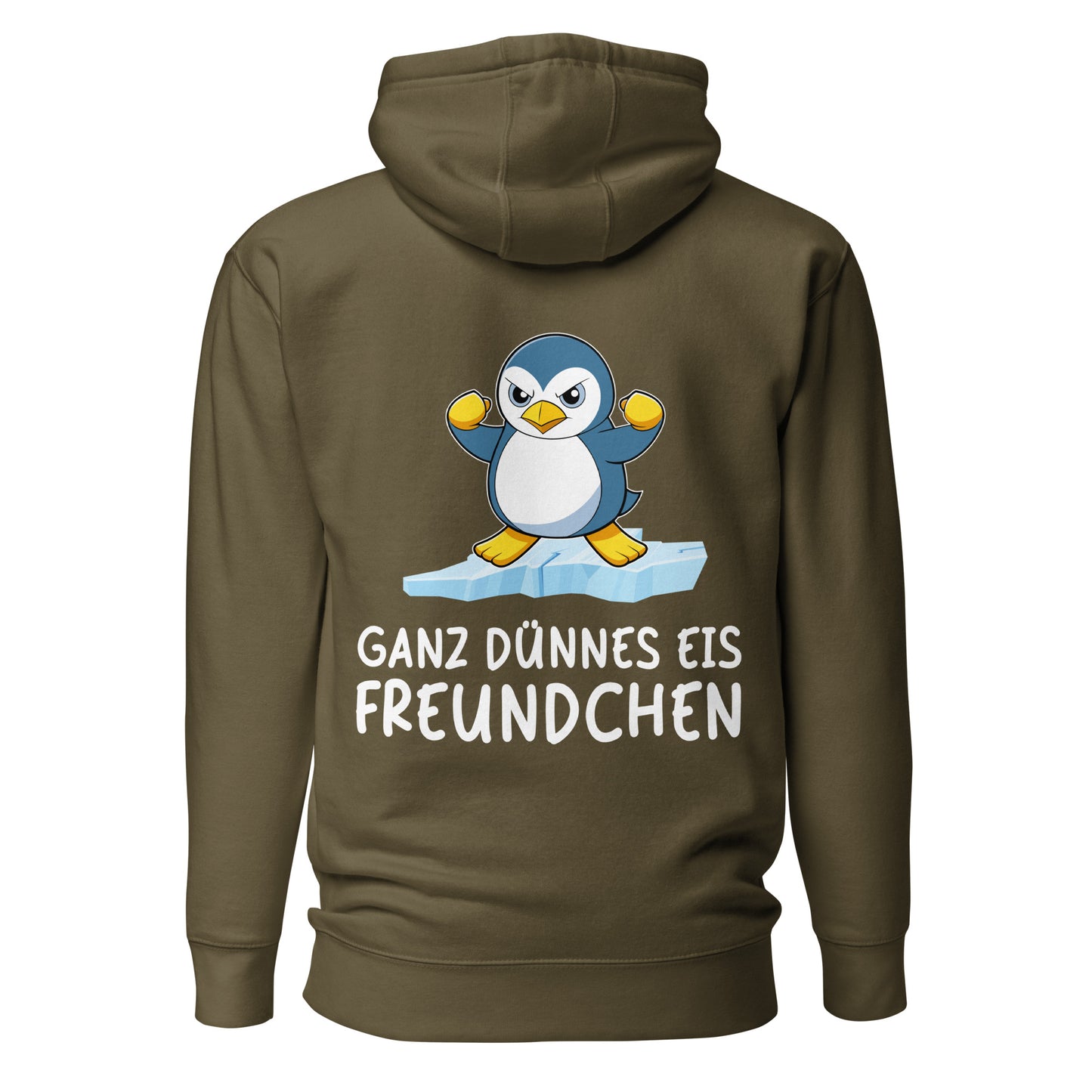 Dünnes Eis Pinguin - Hoodie Unisex Rückenprint