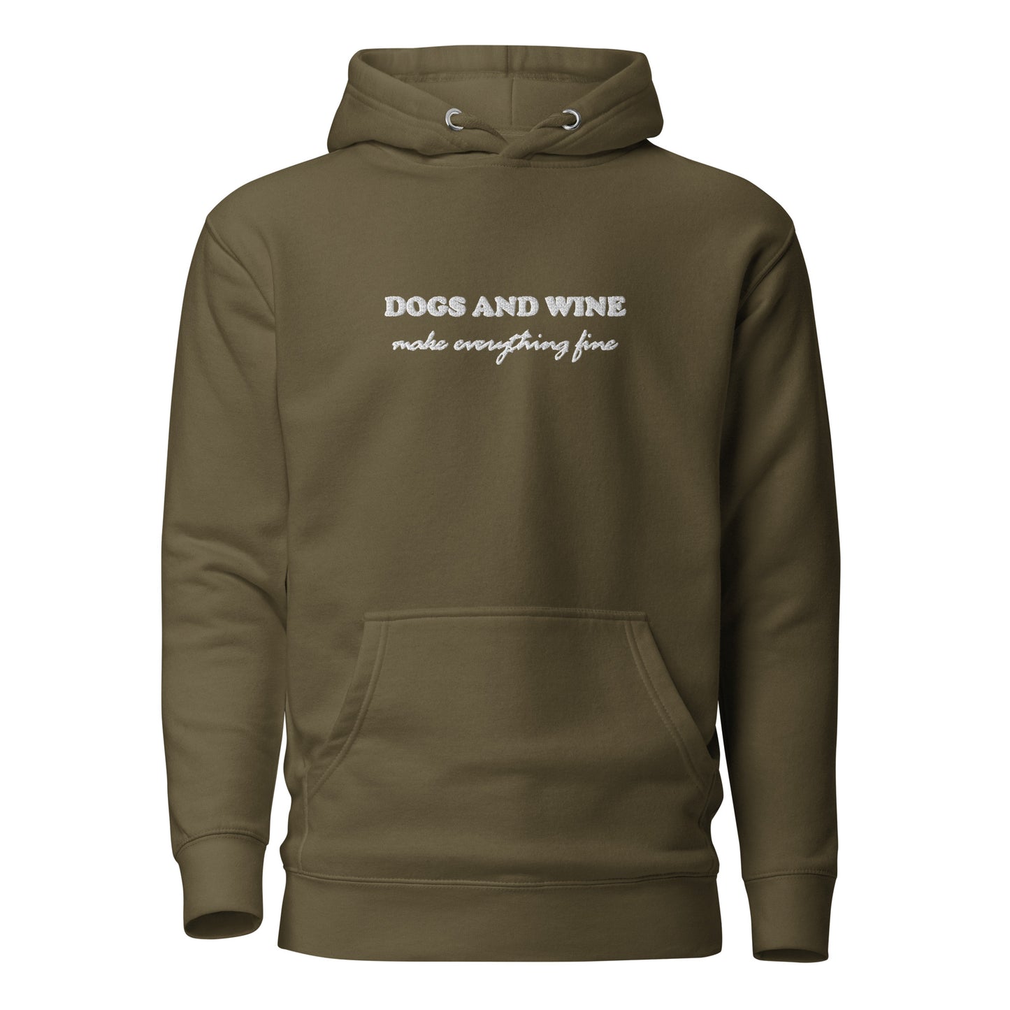 DOGS AND WINE - embroidered hoodie 