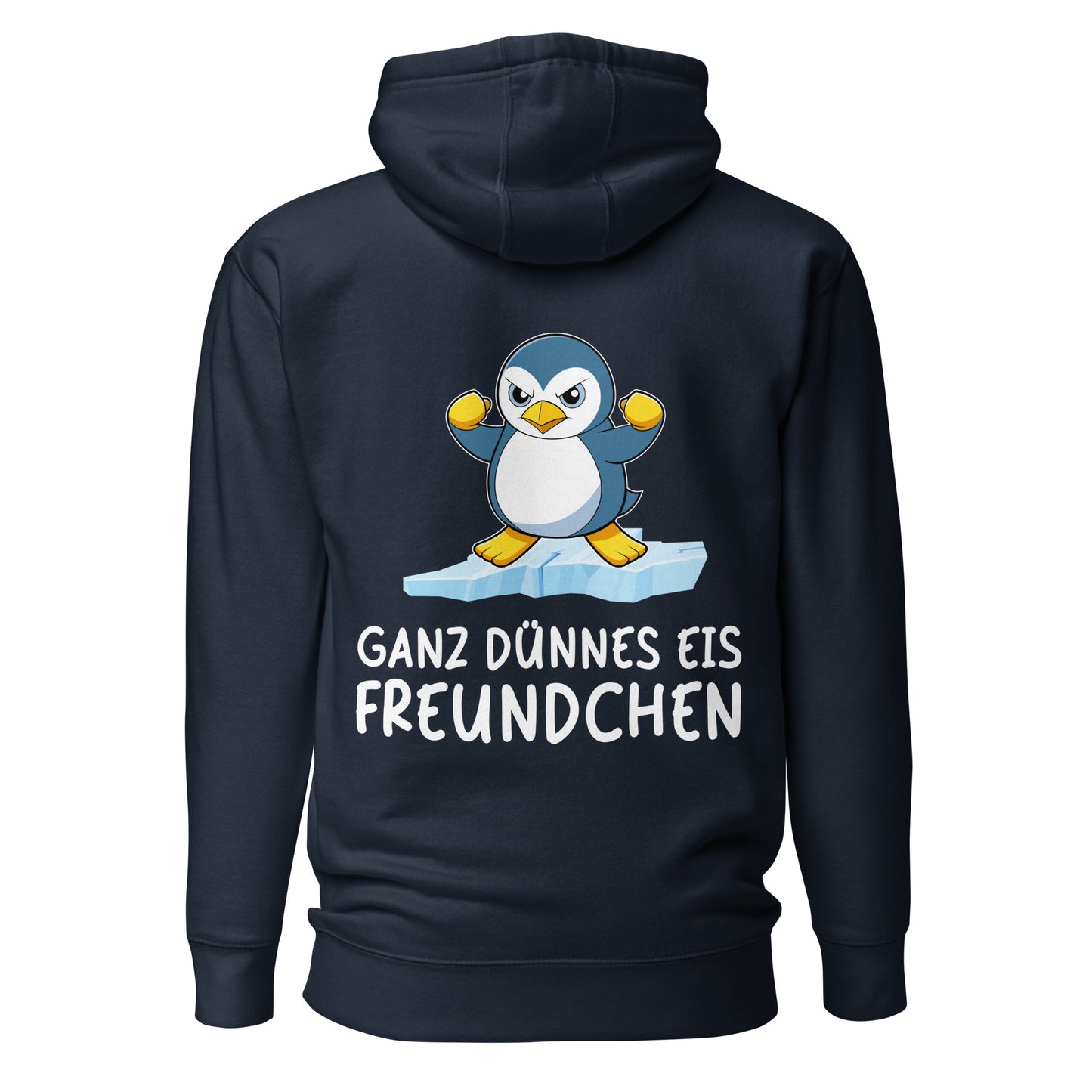 Dünnes Eis Pinguin - Hoodie Unisex Rückenprint