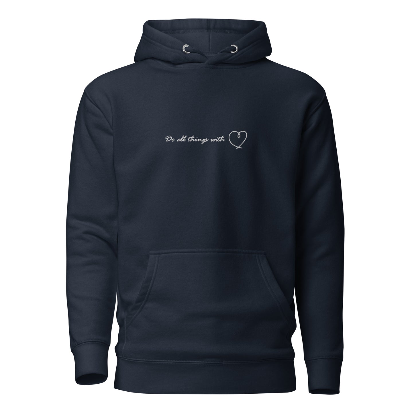Do all things with love -  bestickter Hoodie