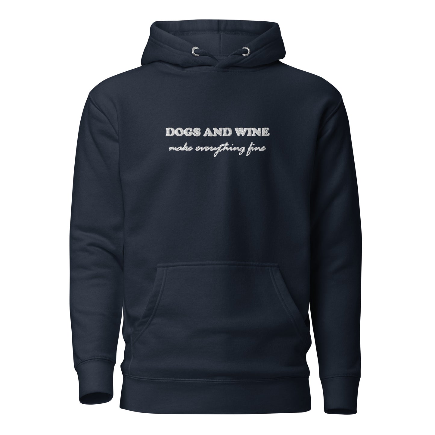 DOGS AND WINE - embroidered hoodie 
