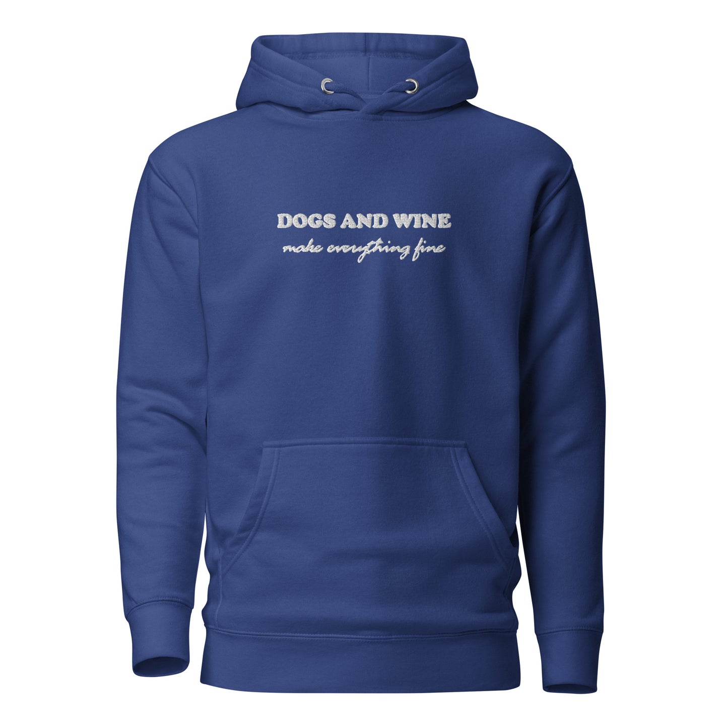 DOGS AND WINE - bestickter Hoodie