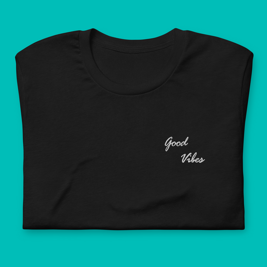 Good Vibes - besticktes T-Shirt