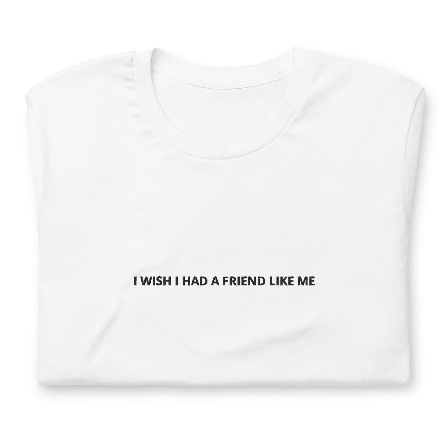 I WISH I HAD A FRIEND LIKE ME - embroidered T-shirt