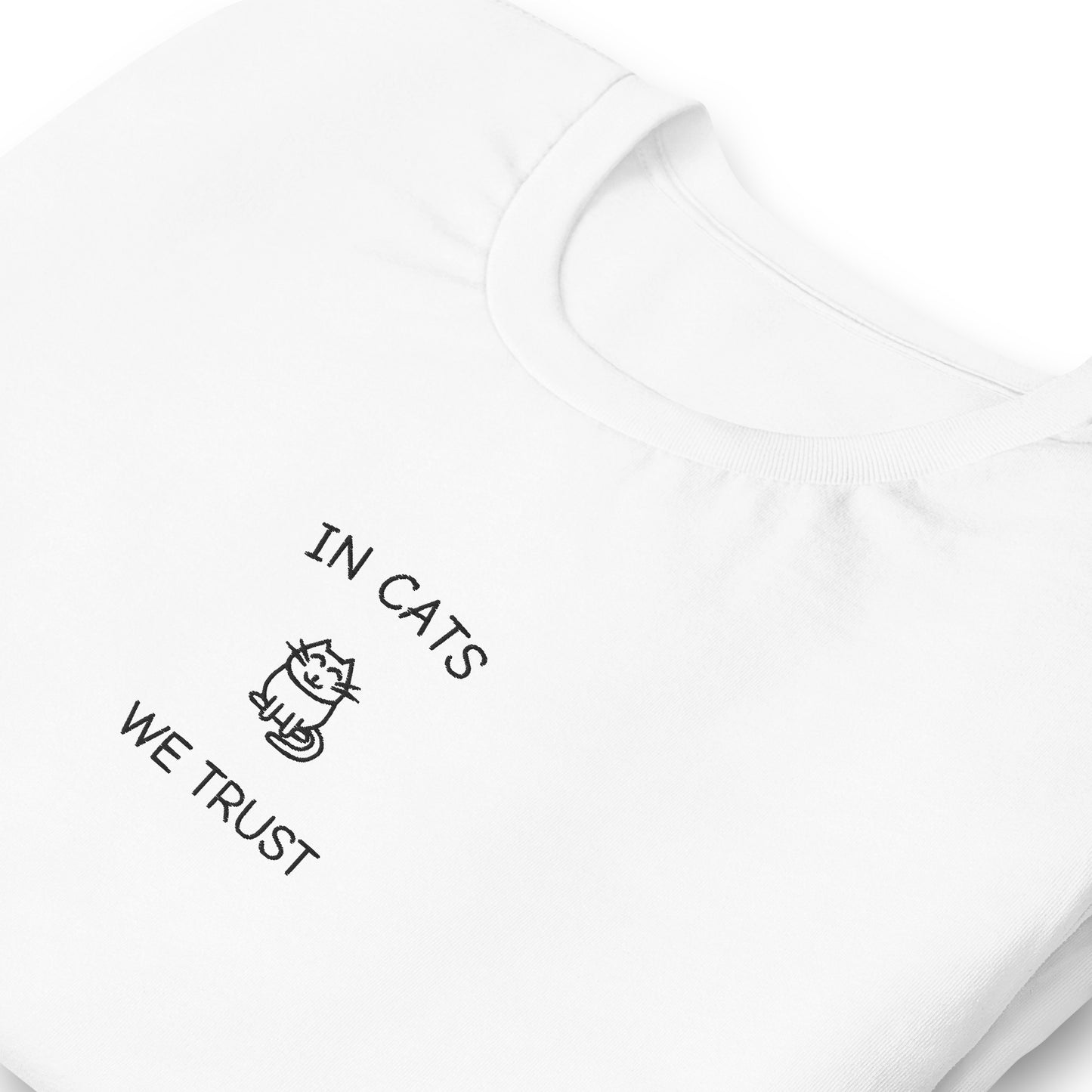 IN CATS WE TRUST - embroidered T-shirt