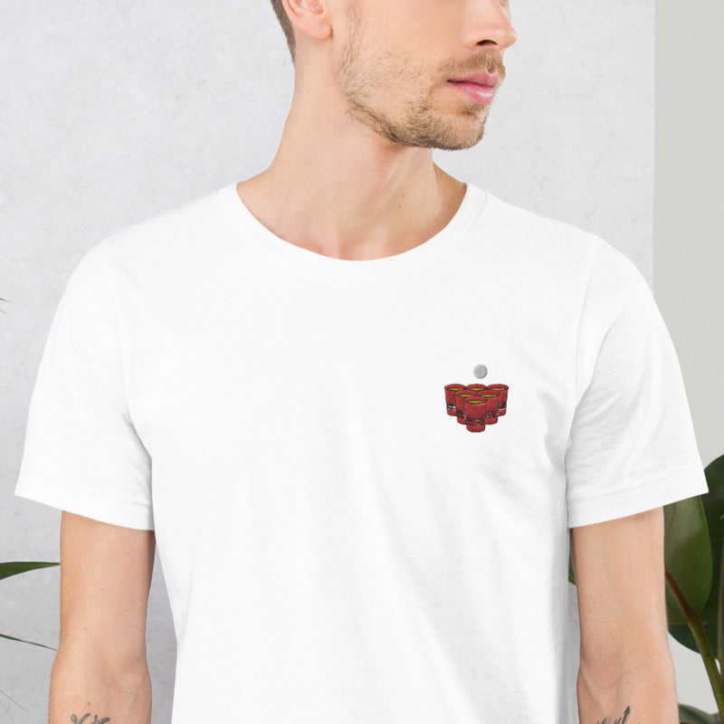 Beerpong - embroidered T-shirt